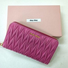 Portafoglio lungo in pelle Miu